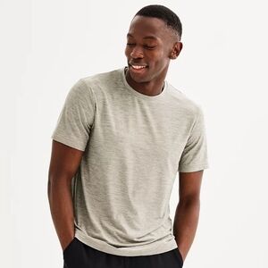 FLX Men's Luxury Soft Wander Tee, Men's T-Shirt, Beige, L, EUC